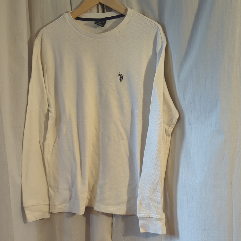 U.S. Polo Assn. Cream Long Sleeve Tee